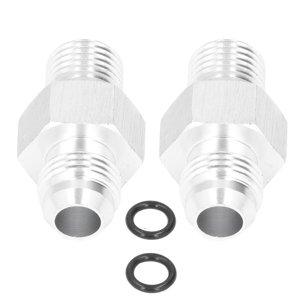 Pair Transmission Cooler Adapter Fittings ‑6AN to 1/4in NPSM 316‑3000833 for GM TH350 TH400 4L60E 4L70E 700R4 TR6060