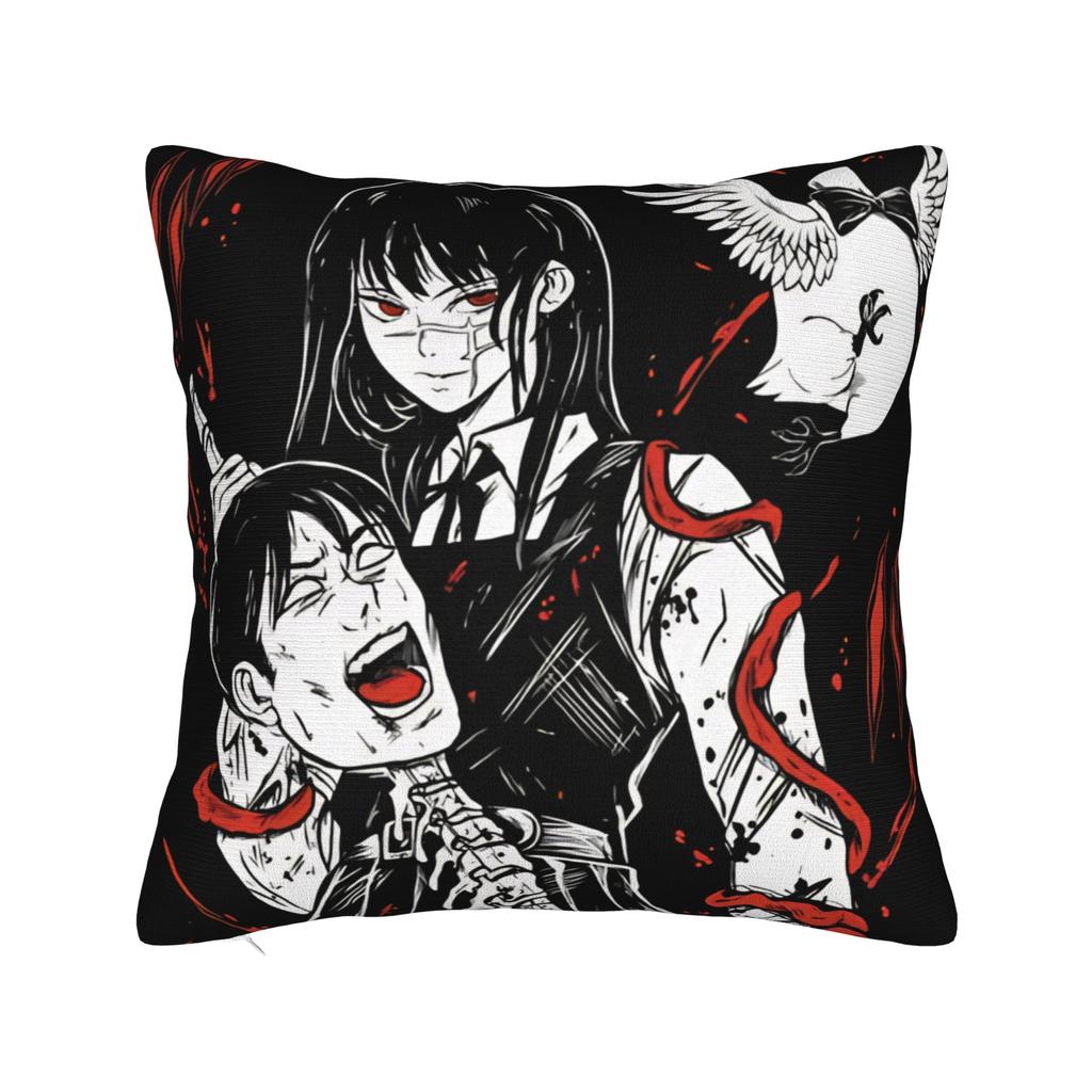 Chainsaw Man War Gurl Pillow Case Square Pillow Cover For Living Room Bed Chair Retro Trendy Cushion Cover
