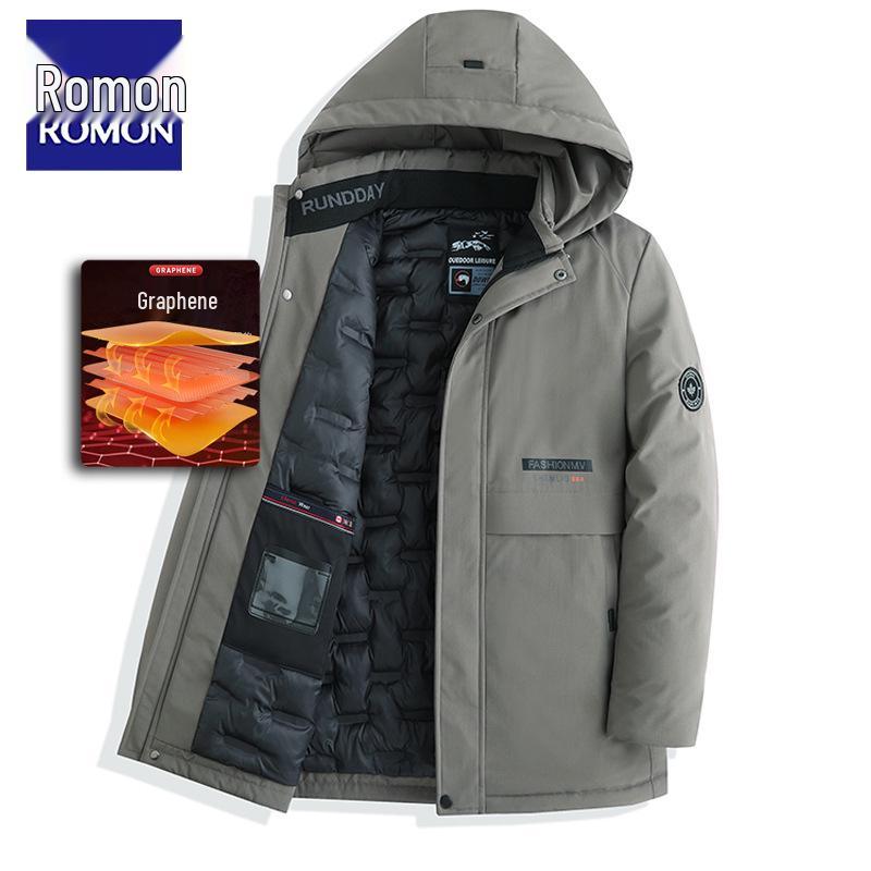 

Romon Dad Fleece-lined Cotton-padded Winter Jacket for Middle-aged and Elderly Men 4XL suggested 155-170 jin