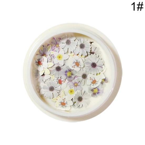 Marguerite Sakura Aufkleber, Holzzellstoffscheiben, Nagelkunst-Dekorationen