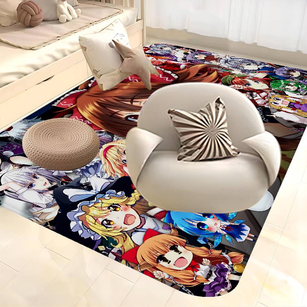 Classic T-Touhou P-Project Game Door Mat Kids Room Bedroom Decoration Balcony Anti-Slip Doormat Living Room Doormat Area Rug