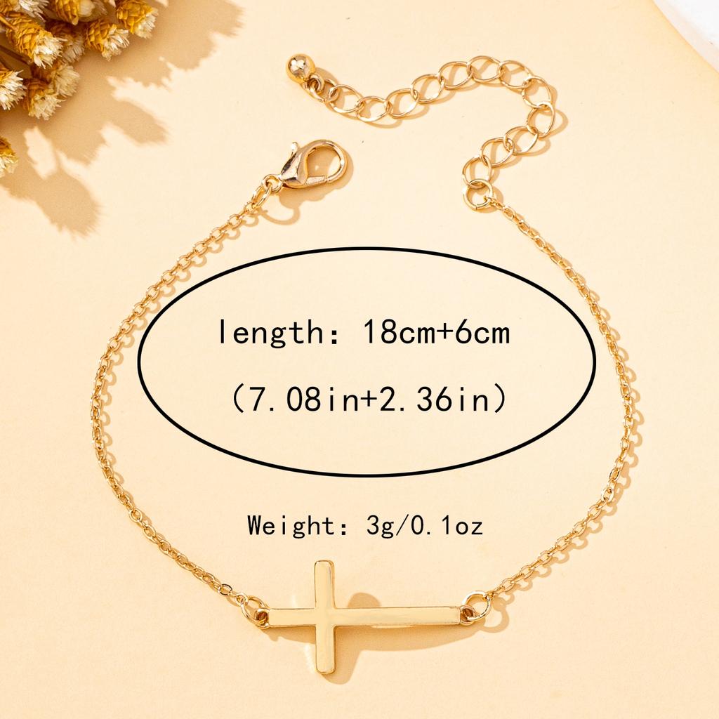 A Women's Bracelet, Simple Cross Classic Fashion Bracelet, Suitable for Daily Wear and Vacation Wear