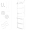 Over the Door Organizer 6-Tier Adjustable Pantry Rack Space Saving Hanging Storage Shelves Kitchen Bathroom Bedroom Laundry