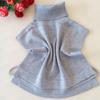 White Knitted Turtleneck Fake Collar Women Detachable Collars Winter False Collars Woman Black Removable Faux Col Half Shirt