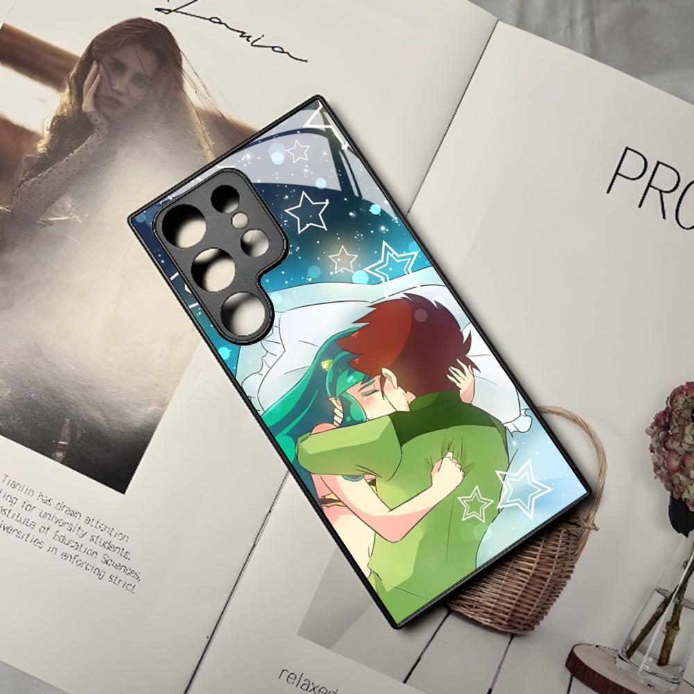 Urusei Yatsura Anime Handyhülle Für Samsung Galaxy S24 S23 S22 S20 A24 A54 S21 A34 A53 Note20 M54 Fe Ultra Plus Schwarze Glasabdeckung