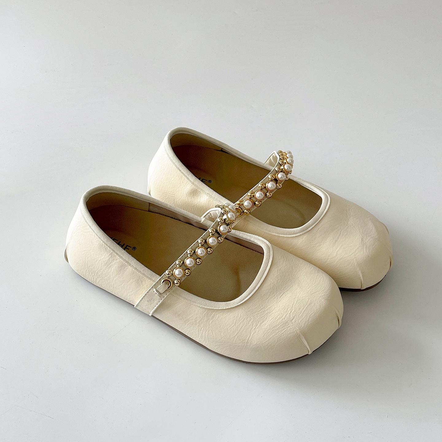 

White French retro light mouth inner height-increasing single shoes women s 2025 new summer skirt soft-soled Mary Jane shoes 35 бежевый