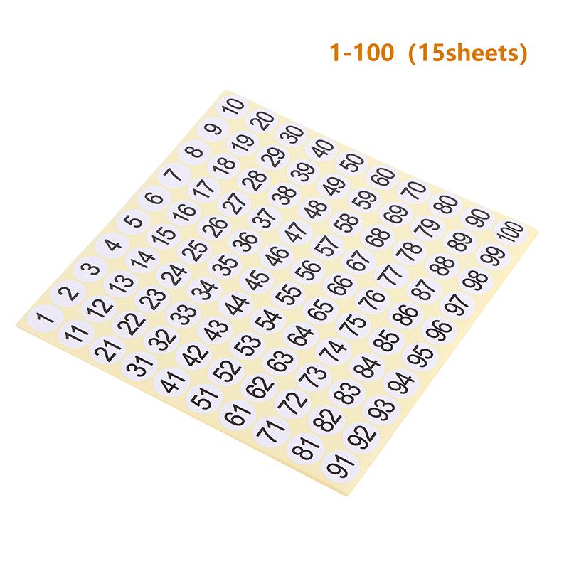 15 ark 1-200 Nagellack Nummerklistermärke Etikett Gel Nagellack Limflaska Läppstift Naglar Spets Display Märk Nummerering Manikyrverktyg