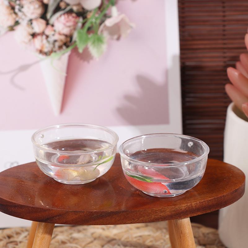 1:12 Dollhouse Miniature Fish Tank Bowl Aquarium Doll House Home Decor Toy