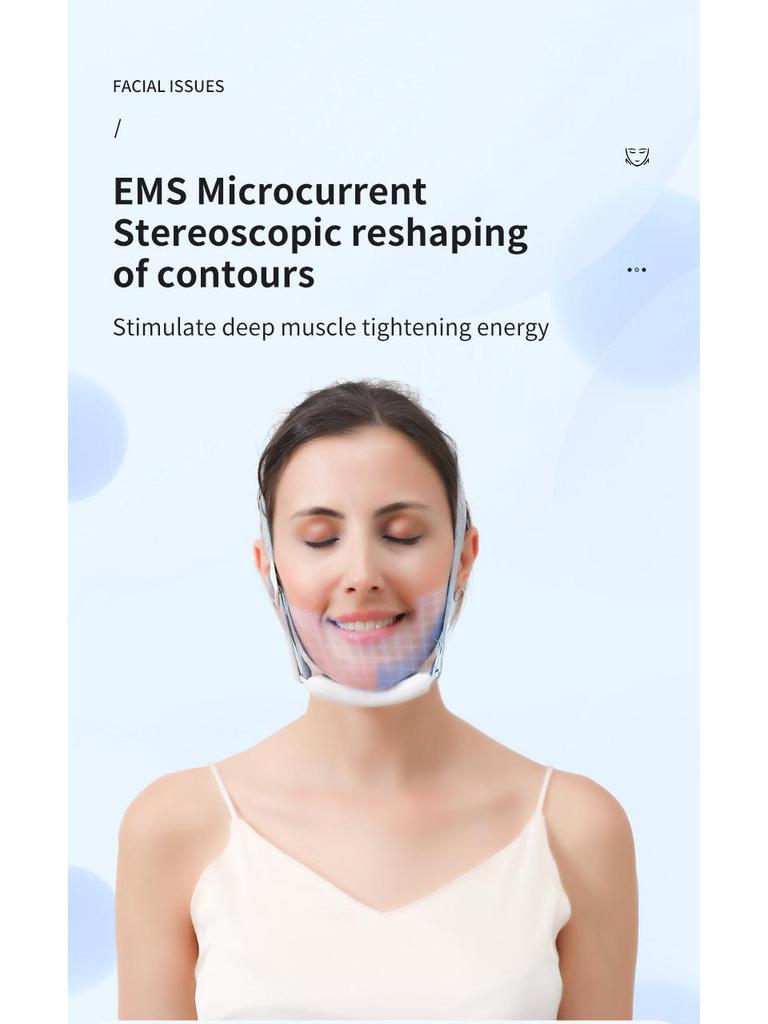 V-Face Slimming Microcurrent Chin Shaper & Lifting Massager with Vibration and Heat