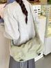 Canvas Casual Nylon Shoulder Bag With Drawstring Closure For Travel And Outdoor Use