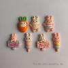 Cute Rabbit Sakura Ice Cream Hair Clip & DIY Phone Case Pendant Resin Pack