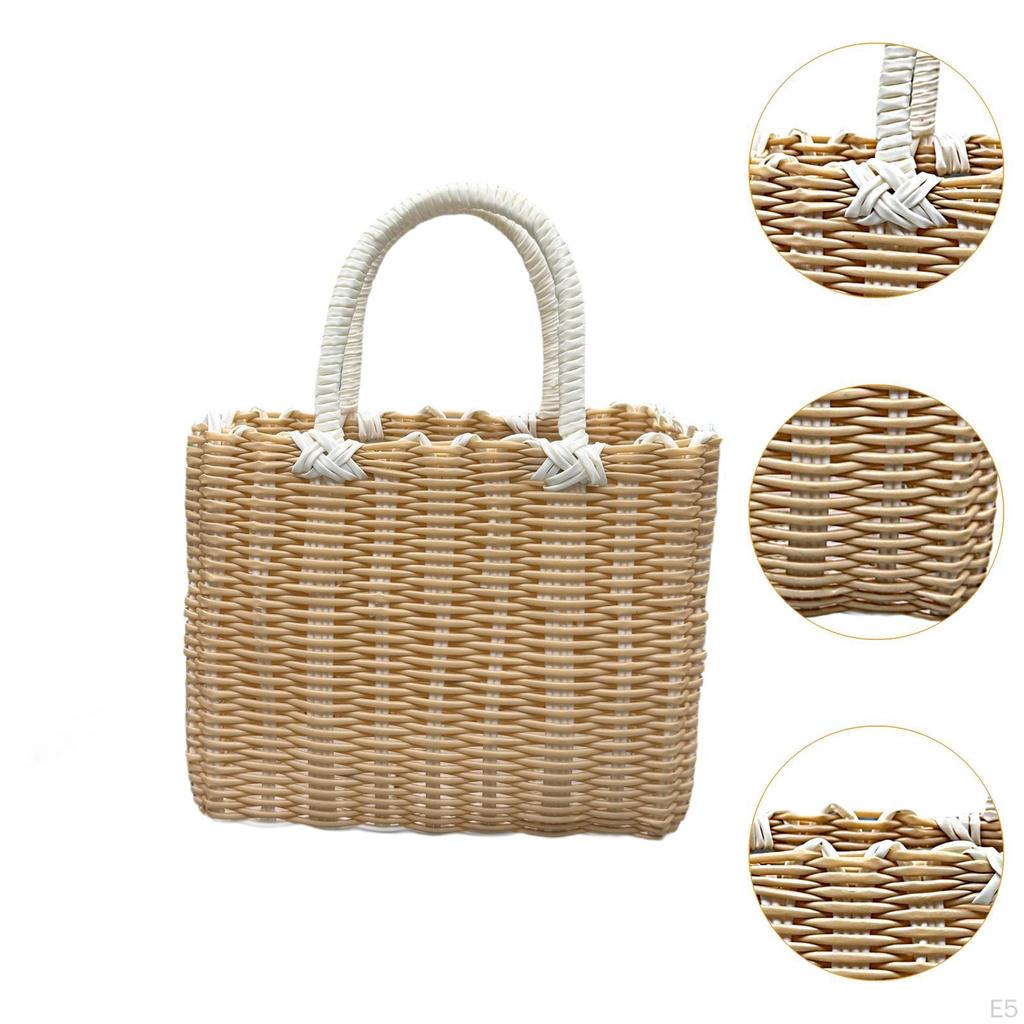 Basket with Handle, for Storage And Decoration, Woven Baskets Cosmetics