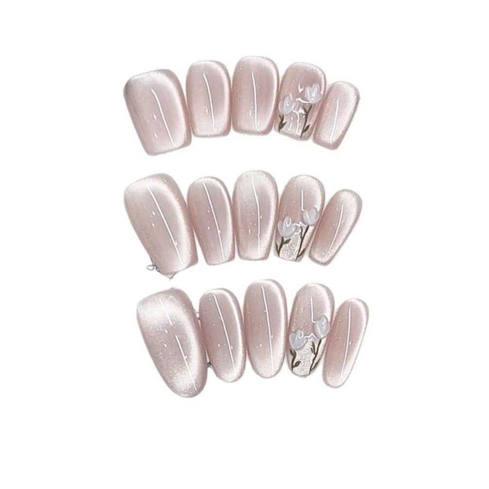 Hand-made Wear Kasumi Tale Cat Eye Hand-painted Pure Sweet Temperament Whitening Manicure Patch