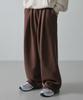 LXT Double-Pleat Hidden String Wide Sweatpants [Brown]