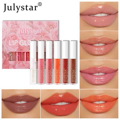 Julystar Mirror Lip Oil Water Light Glass Hydratačný lesk na pery Perleťová tekutá Hydratačná glazúra na pery Svetlý transparentný lesk na pery