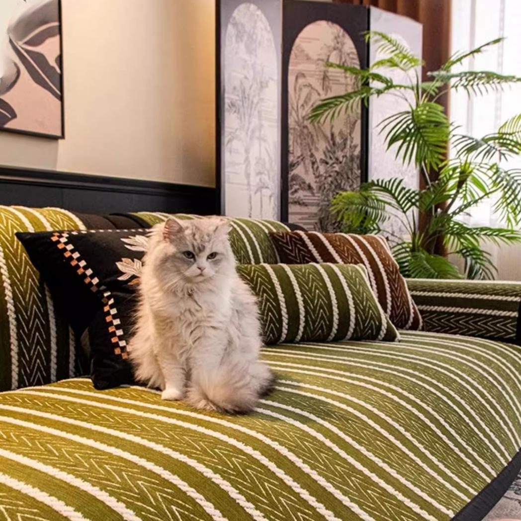 

Sofa Cushion, Fixed Non-Slip Sofa Straight Row Faux Leather Sofa Cushion Four Seasons Universal Solid Color High-end, Suitable for Living Room Bedroom 90*160cm