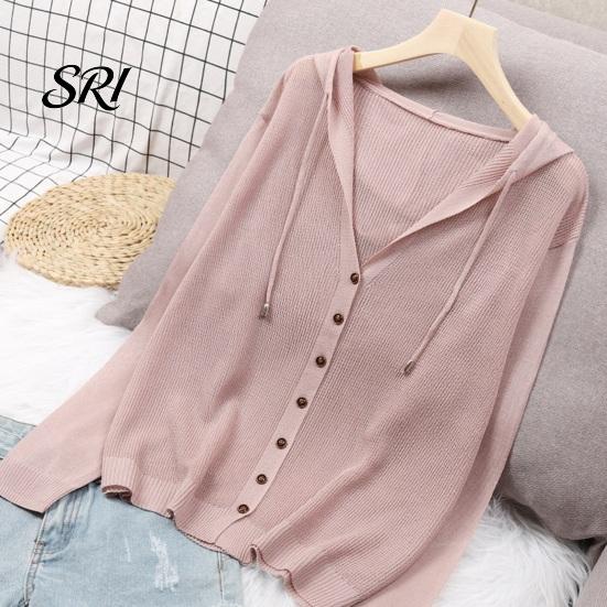Everyday Wear Women Top Tops Hooded Drawstring Long Sleeve Pure Color Casual Blouse Summer Breathable Loose Fit Thin Ice Silk Sun Protection Coat