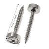 4PCS Metal Guitar Neck Mounting Screws Silver Guitar Neck Joint Ferrules  Electric Guitar