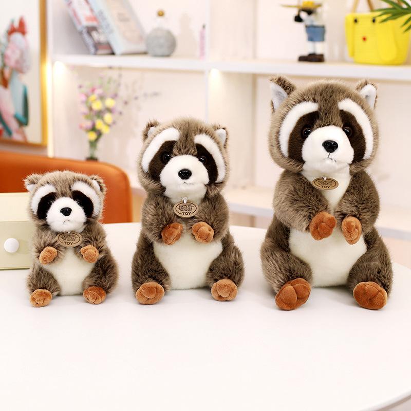 Cute simulation cute raccoon doll plush toy red panda doll children soothing rag doll birthday gift