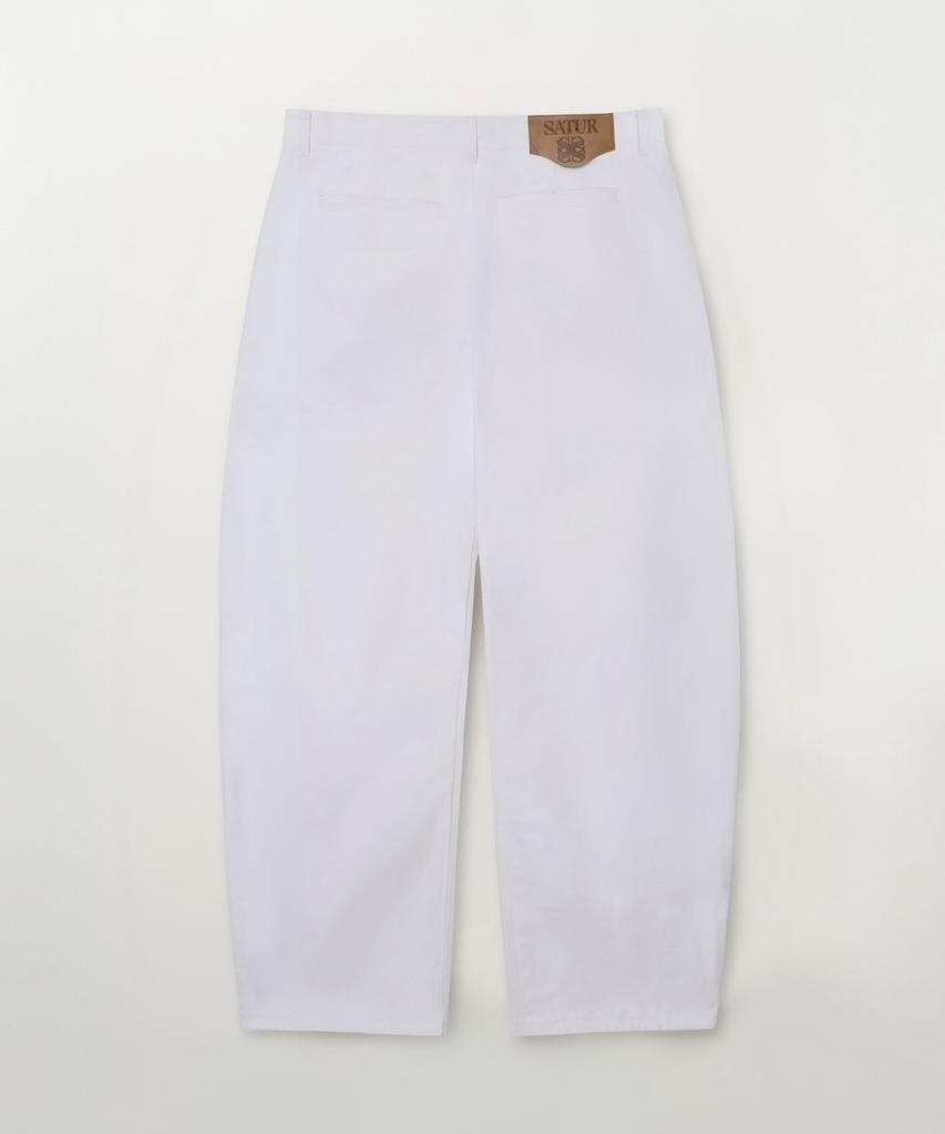 Seteo Cotton Curved Pants White