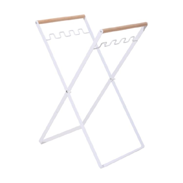 Stable and Portable Litter Bag Stand Garbage Bag Holder for Picnics Tables Tents and Tailgating in Black or White