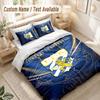 Custom Name Bedding Set 3 Piecesifk Göteborg Print Duvet Cover + 2 Pillowcases Soft Bed Decor