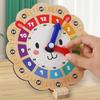 Orologi Giocattolo in Legno Montessori Apprendimento del Tempo Ausili Didattici Cognizione del Tempo Abbinamento Giocattoli Educativi Precoci per Bambini Regali per Bambini