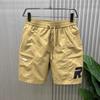 2023 Men's Korean Style Summer Workwear Shorts: Loose Fit, Mid-Length with Fashion Letter Print and Large Pockets