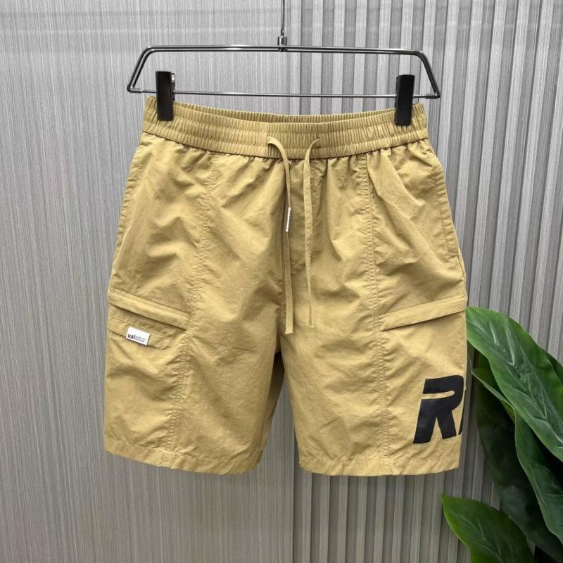2023 Men's Korean Style Summer Workwear Shorts: Loose Fit, Mid-Length with Fashion Letter Print and Large Pockets