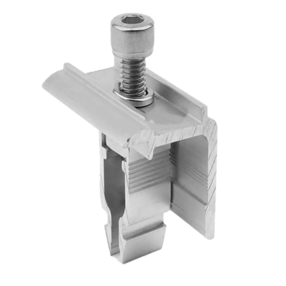 Solar Panel End Clamp Quick Solar Pv Module Fastening Clip Medle End Clamp For Fixing Solar Module Solar Bracket Mounting Clamps