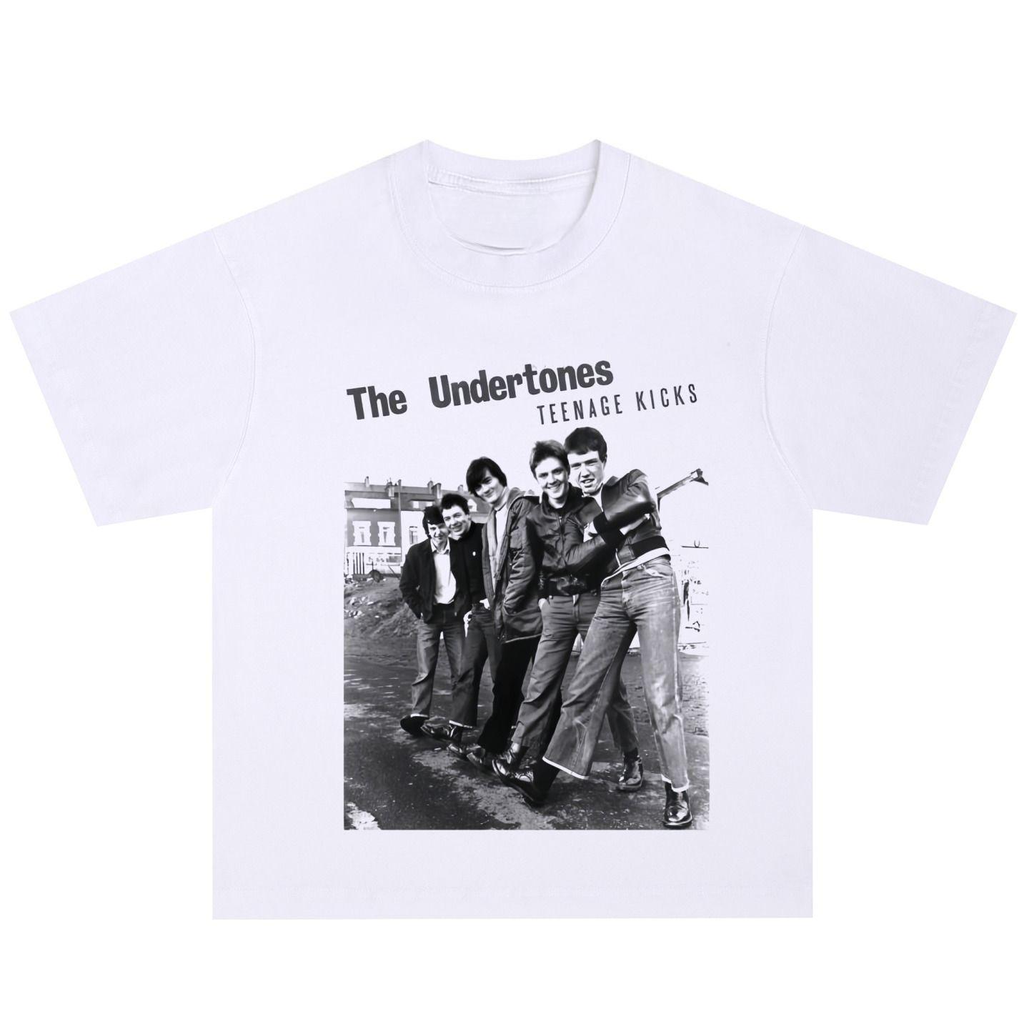 

The Undertones Rock Band Tshirt American Retro Cotton Small Collar Street Style Short Sleeve Vintage 4XL