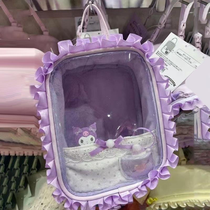 

Sanrio Kawaii Кукла Прозрачная Кружевная Сумка-Подвеска Кукла Аниме Персонажа Аксессуары-Пустышки Пылезащитный Дисплейный Мешок Подарок для Девочки фиолетовый