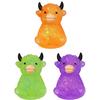 Glitzer-Hochlandrind Quetschspielzeug Langsam aufsteigend Klarer Rinder-Stressball Anti-Angst Weiche Tierform Haus-/Büro-Schreibtisch Fidget Toy