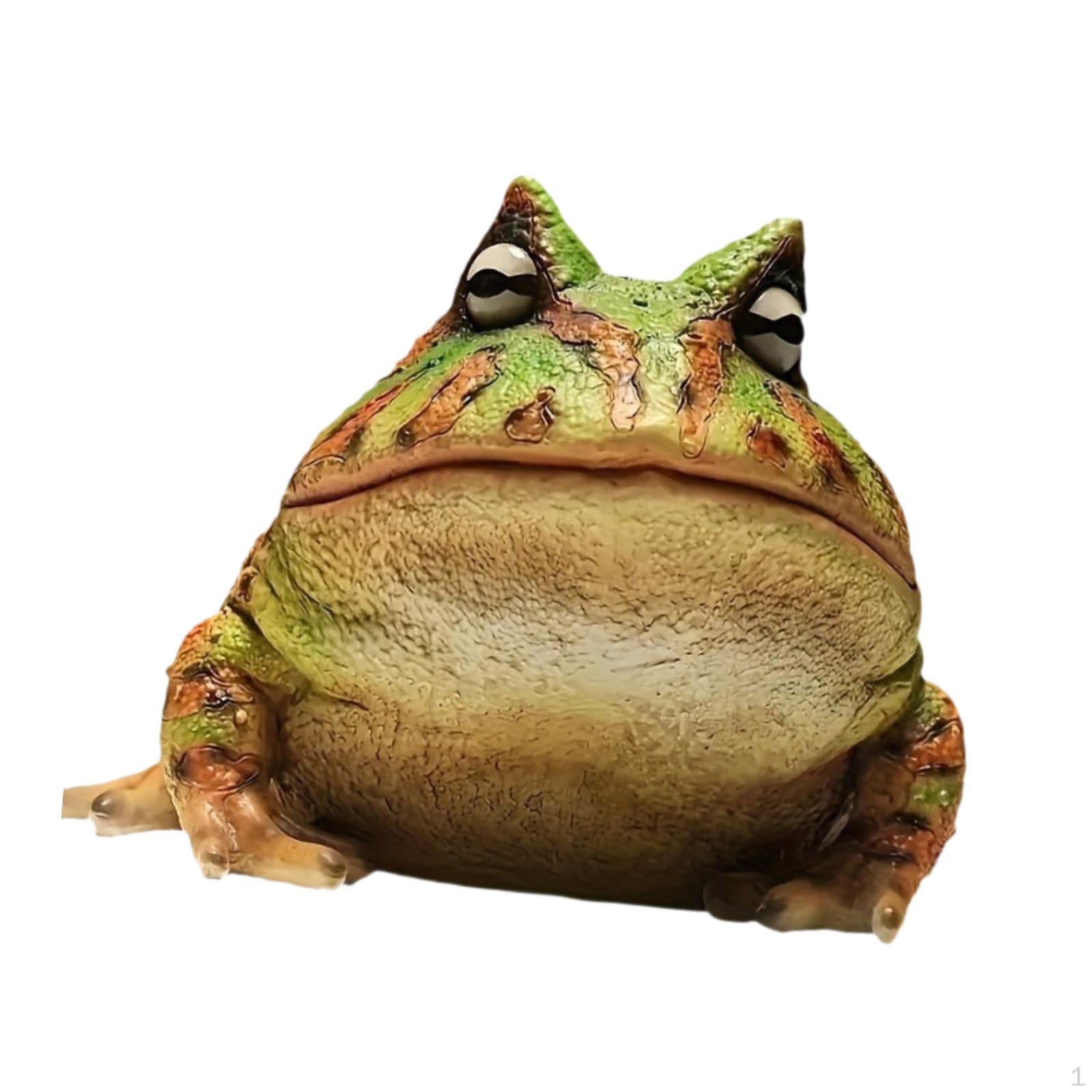 

Фигурка лягушки, скульптура животного, декоративная, милая, ландшафтная, орнамент, миниатюрная статуэтка для парка зелёный