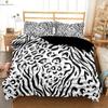 Black And White Zebra And Leopard Animal Fur 3d Printing Quilt Cover Bedding Set Quilt Cover Pillowcase Three-Piece Set