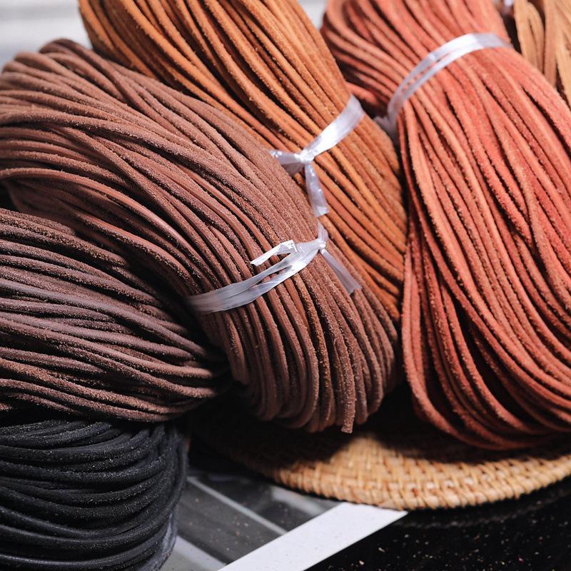 3.0mm Colorful Dyed Yak Leather Cord for DIY Bracelets & Necklaces