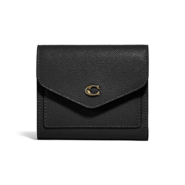 

Coach Wyn 11 Fashion Solid Color Casual Leather Envelope Clutch Wallet Women clutch Black C2328-LIBLK Basic Set (Bag+Dust Bag)