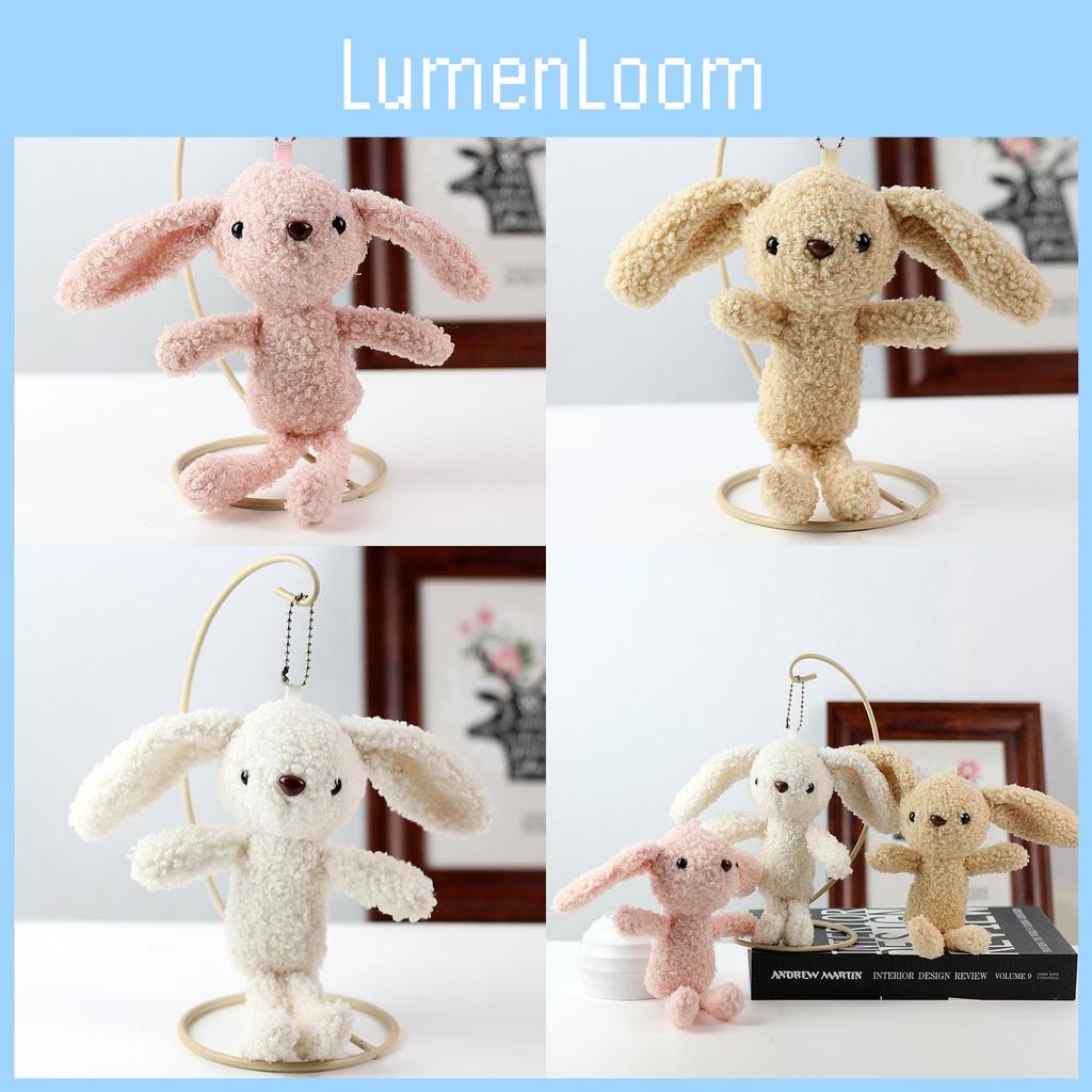 Adorable Plush Bunny Keychain Soft Teddy Fur Rabbit Doll For Girls Backpack