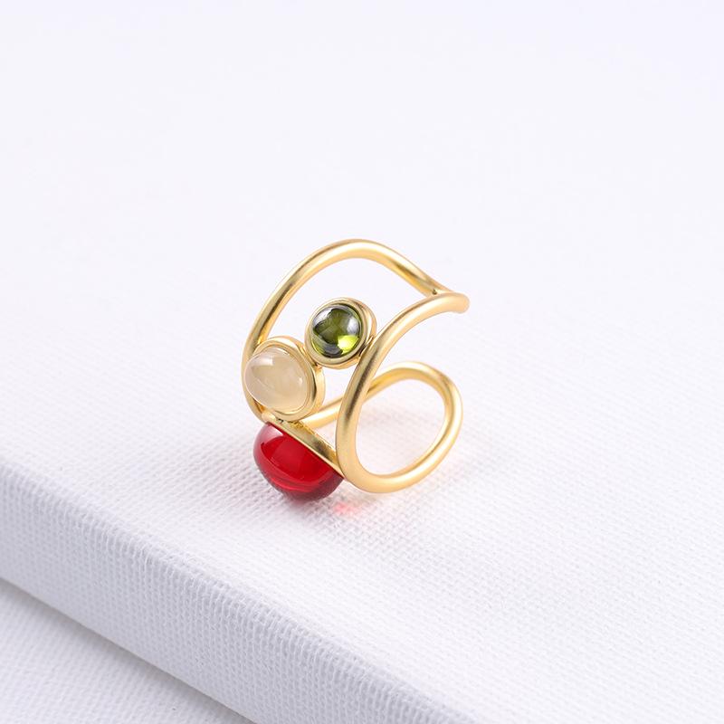Adjustable High-End Vintage Gem Crystal Ring