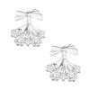 Elegant Lace Trim Bowknot Earrings for Women Handmade Everyday Casual Ear Studs Lightweight Comfortable Accessory