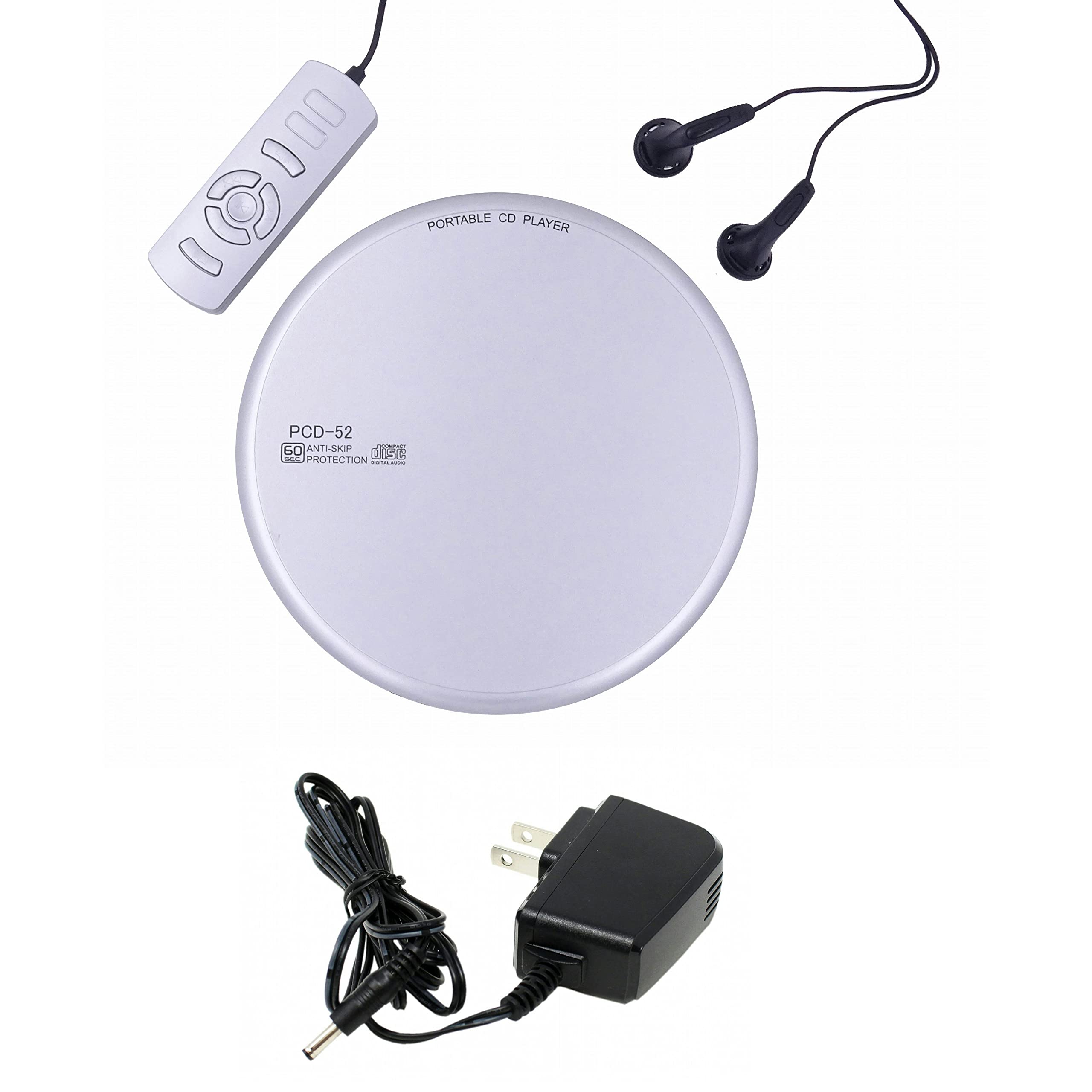 

WINTECH Portable CD Player S Special Pack with AC Adapter Silver PCD-52AD срібний
