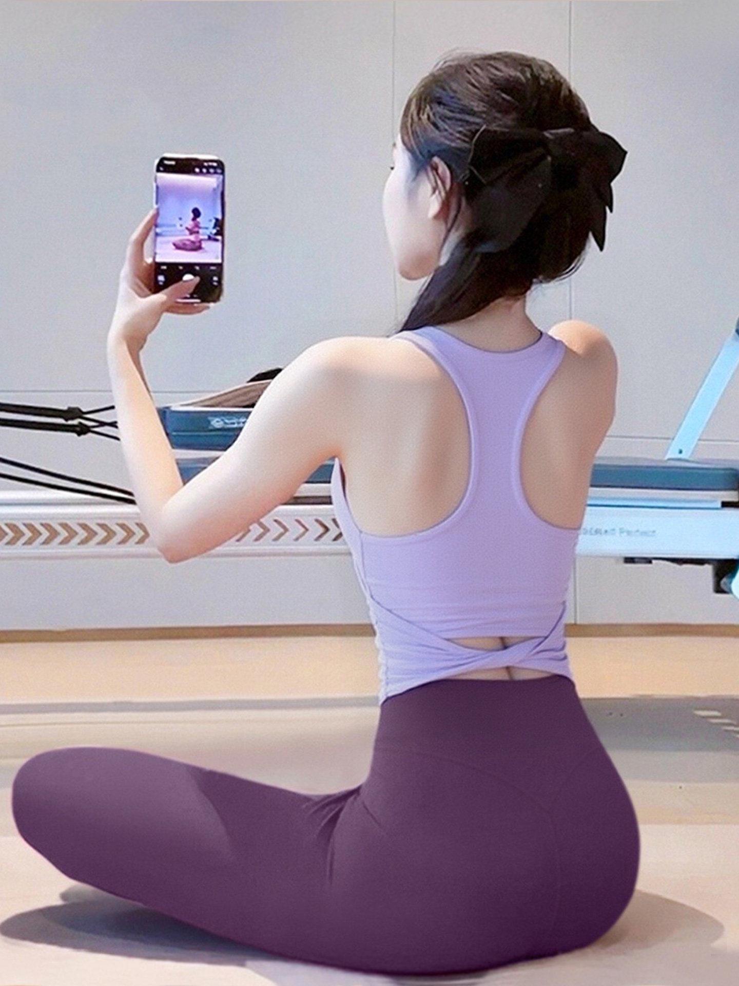 2026 Women s Racerback Yoga Tank & Pilates Set - Stylish, Professional Sportswear Large