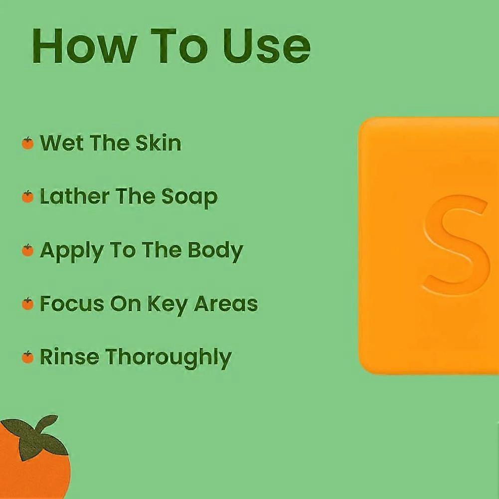 Persimmon Deodorant Soap for Body Odor Long Lasting Sweat Protection Moisturizing Bar for Men Women