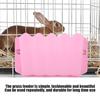 Simple Plastic Grass Feeder Pet Hay Bowl Dish Rack Holder Rabbit Rat(Pink)