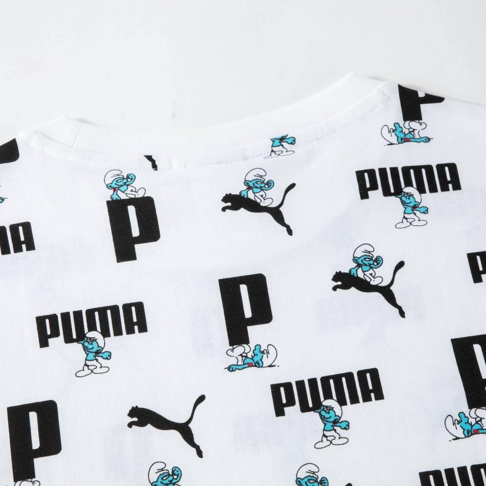 Puma The Smurfs Cartoon Print Crew Neck Short Sleeve T-Shirt Men Tops White 622190-02