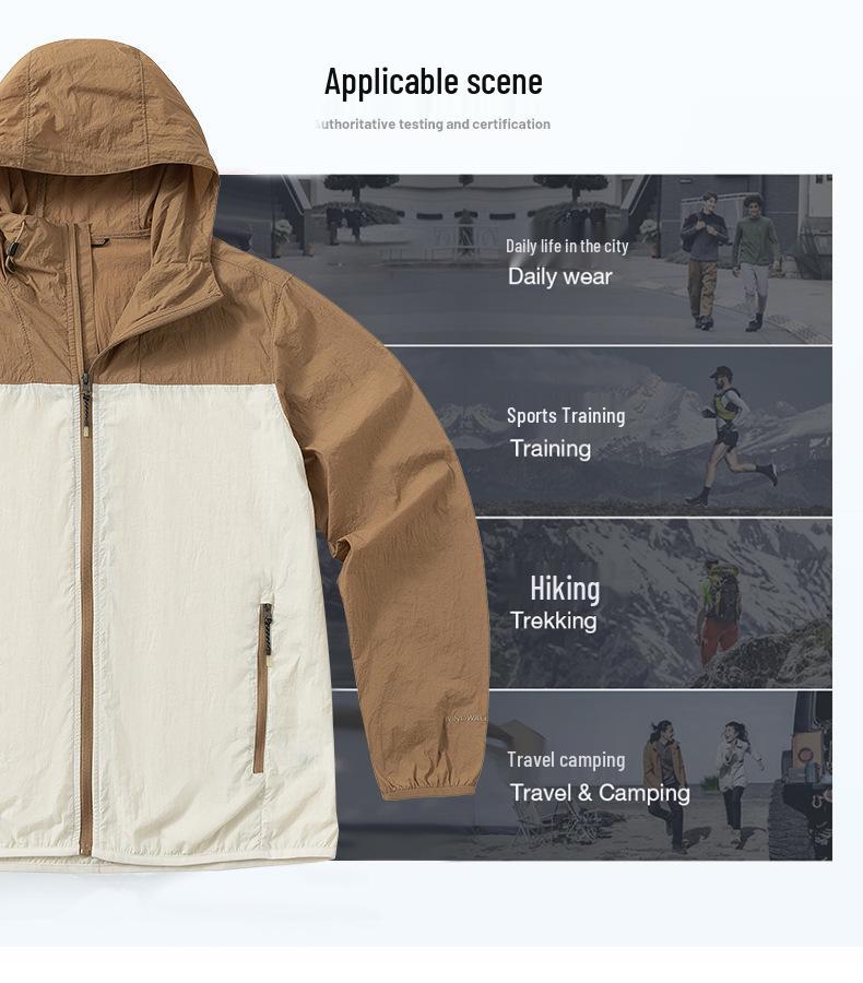 Lightweight Breathable Sun Protection Jacket - Summer Thin Hooded Outdoor Travel Wear for Couples