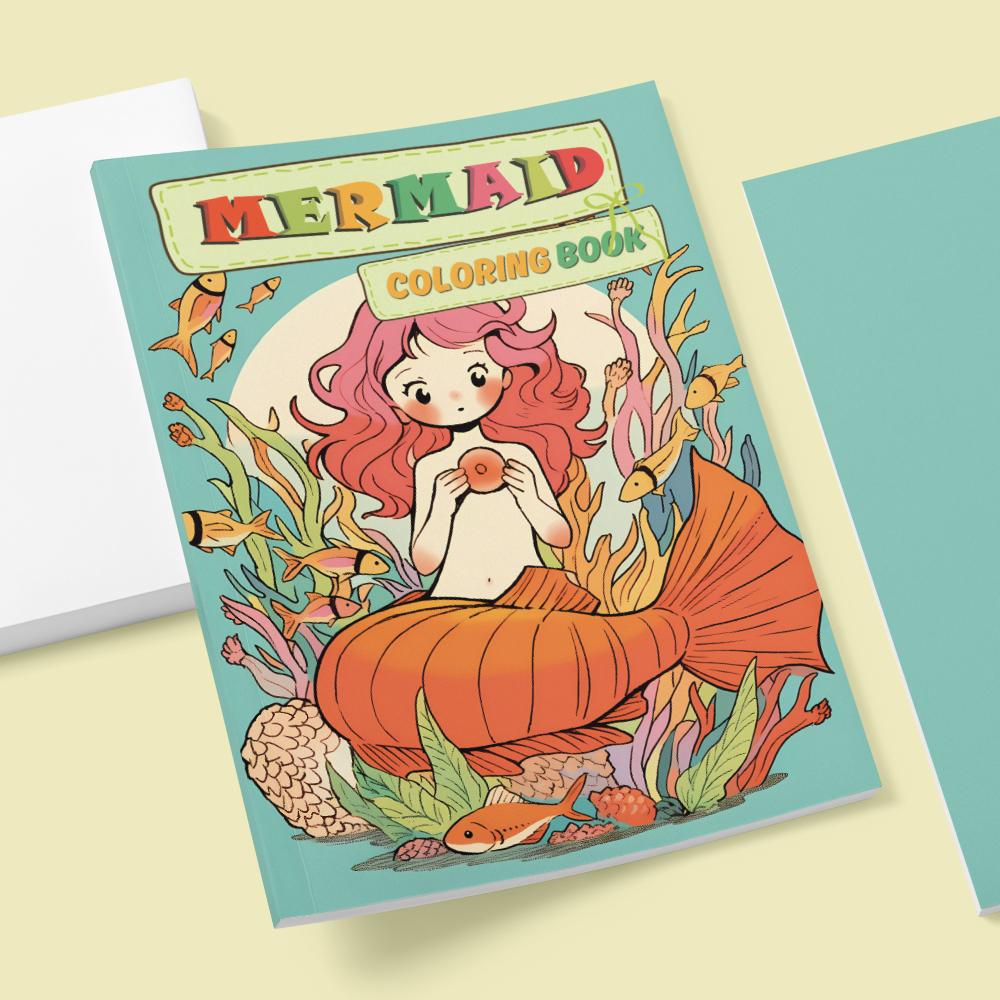 1pc, Mermaid Coloring Book, Teenagers Coloring Book,30 Different Patterns, 100gsm Thick Paper, Stress Relief, Birthday Gift
