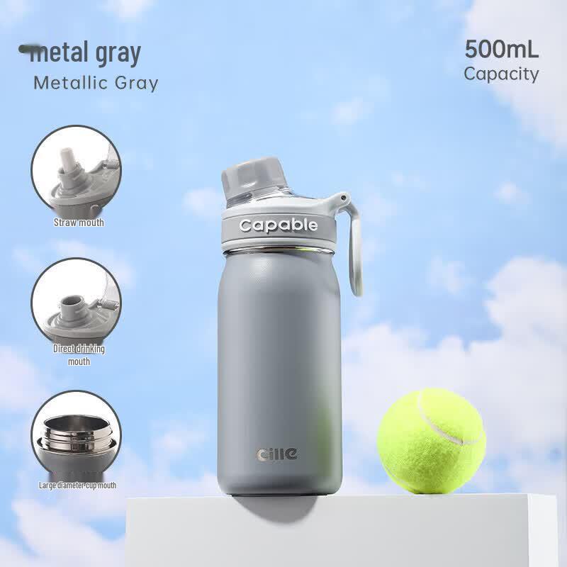 Cille Stainless Steel Dual-Drink Travel Mug