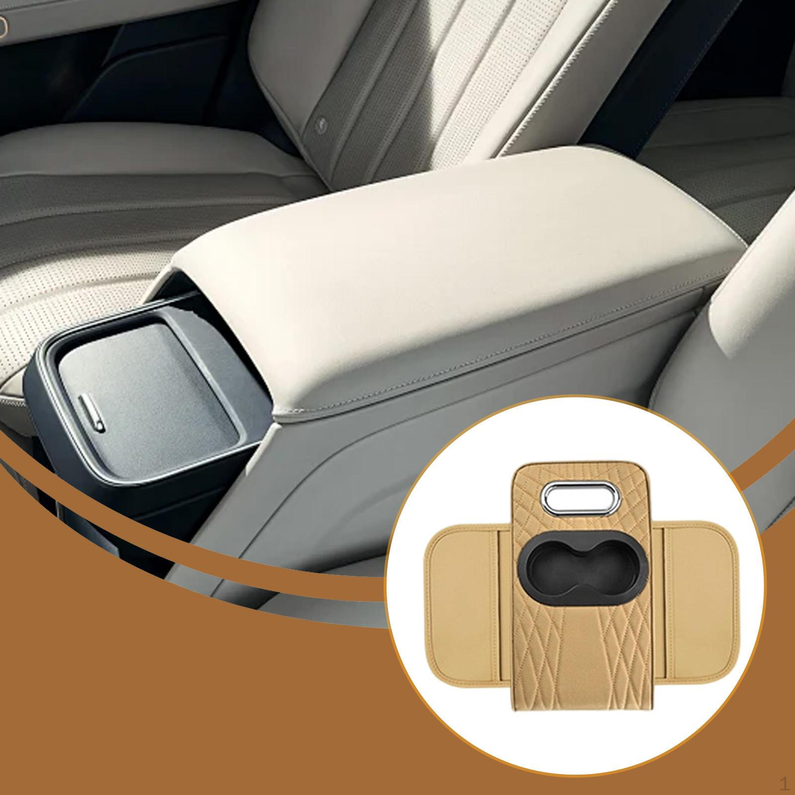 

Console Booster Cover Armrest Practical Interior Organizer Easy Installation Trendy Pad Beige