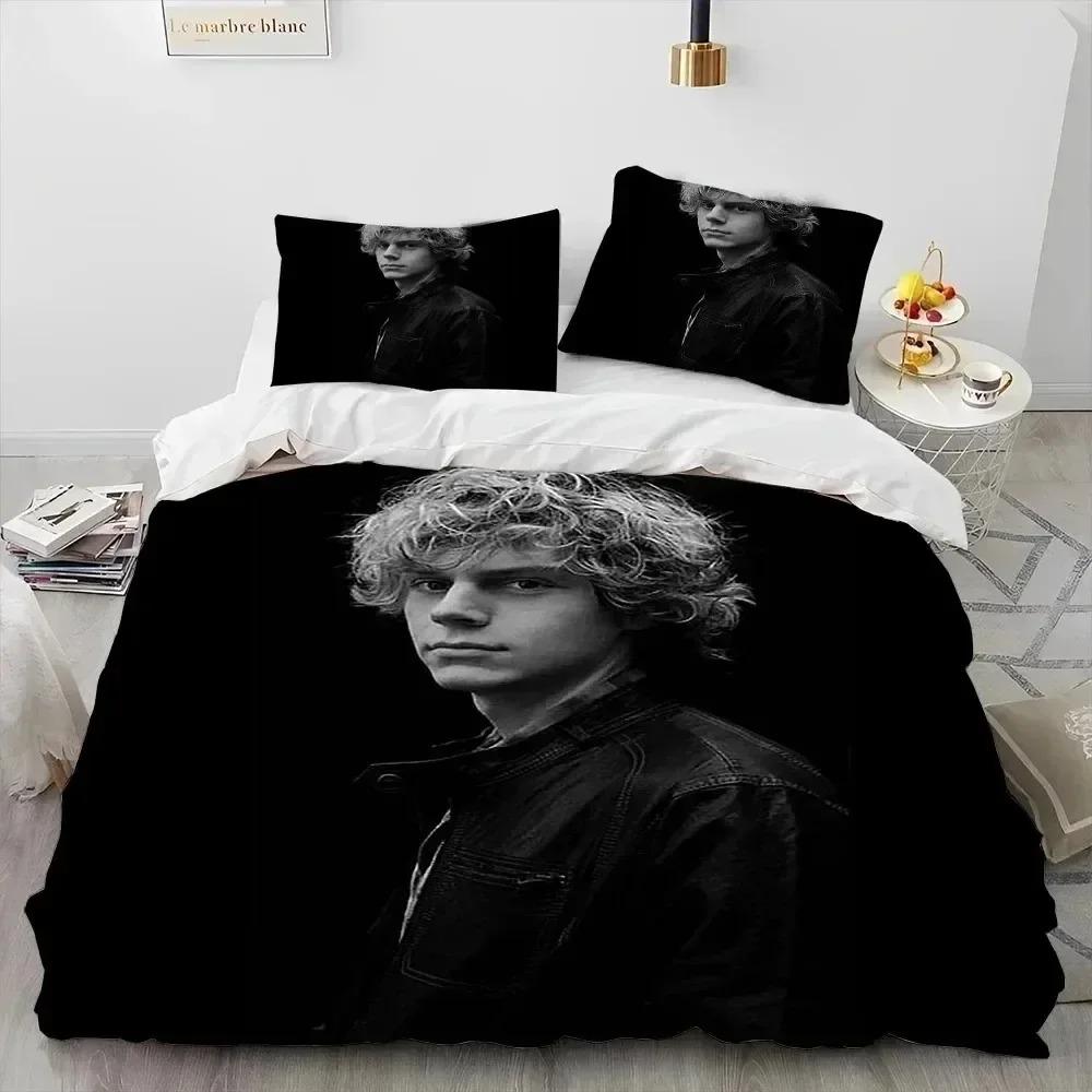 Cute Evan Peters Movie Tv Actor Bedding Set Bedroom Soft Modern Bedspreads Comefortable Duvet Cover Quilt Cover And Pillowcase